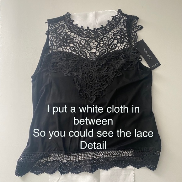 Sleeveless top with crochet lace detail - Picture 6 of 8